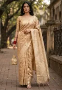 Banarasi Saree in Peach 1