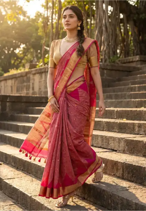 Banarasi Saree in Pink
